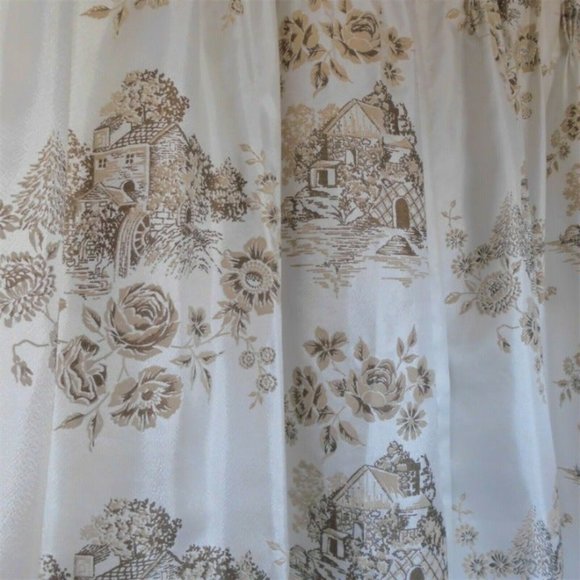 Vtg Fiberglass Curtains Raised Velvet 46 x 78 - Picture 9 of 12